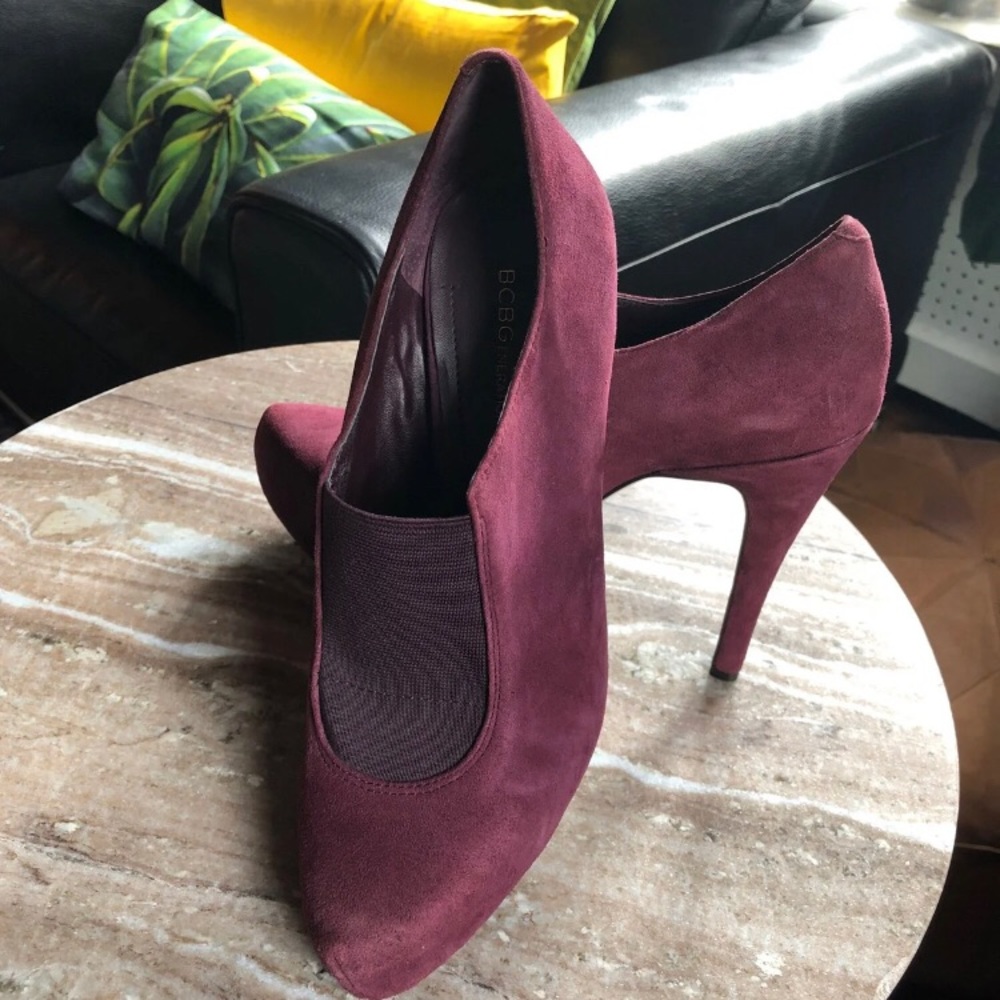 Purple Suede BCBG Shooties